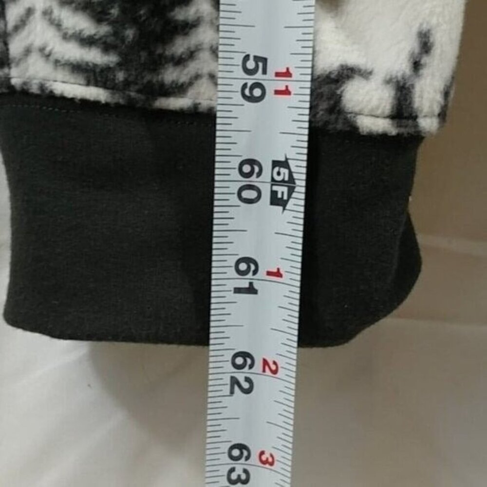 Old Navy Men's Black & White Bear Print Warm Grandpa One Piece Pajama Size L/G - Picture 6 of 9